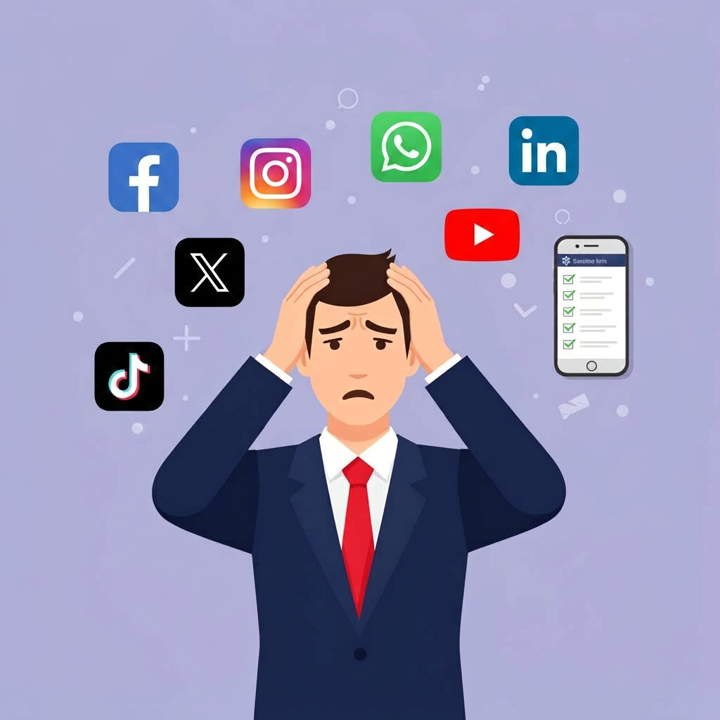 Overwhelmed by social media notifications